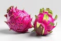 Dragon fruit is a fruit that is called dragon fruit on white background Royalty Free Stock Photo