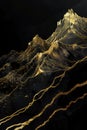 High resolution. Luxury abstract fluid art painting in alcohol ink technique, mixture of black, gray and gold paints. Imitation of Royalty Free Stock Photo