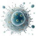 High-resolution microscope capturing cell image