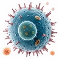 High-resolution microscope capturing cell image