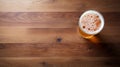 High-resolution Pale Ale On Wooden Table - Top View