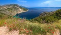 High resolution panorama Croatia, mountains and sea, view of the bay, Makarska