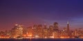 High Resolution Panorama Image of Night Scene in S Royalty Free Stock Photo