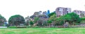 Panorama views of Sydney Harbour Park NSW Australia. Residential apartments and office building Royalty Free Stock Photo