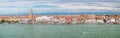 Panoramic view of the city of Venice including St Mark& x27;s Square and the Grand Canal