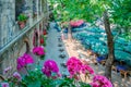 High resolution panoramic view of Koza Han(Silk Bazaar) in Bursa,Turkey Royalty Free Stock Photo