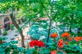 High resolution panoramic view of Koza Han(Silk Bazaar) in Bursa,Turkey Royalty Free Stock Photo