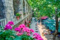 High resolution panoramic view of Koza Han(Silk Bazaar) in Bursa,Turkey