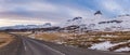 High Resolution Panoramic view on Ring Road, East Fjords, Iceland Royalty Free Stock Photo