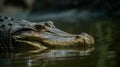 freshwater crocodile in a forest environment Royalty Free Stock Photo