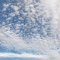 High resolution photo of sky with fluffy altocumulus - cirrocumulus / mackerel skies clouds Royalty Free Stock Photo