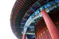 Close up of Chinese architecture pavilion decorated with beautiful Chinese traditional painting. Royalty Free Stock Photo