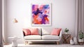 Passionate Hues: A Vibrant Abstract Artwork of Love