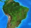 High resolution physical map of Brazil and Amazon rainforest