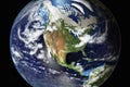 High Resolution Planet Earth view, showing the terrain and clouds Royalty Free Stock Photo