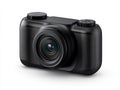 High resolution professional digital camera sleek black design featuring advanced optical zoom lens precision controls for
