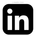 High resolution black & white LinkedIn logo with vector Ai file.