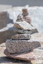 Rock cairn, zen some stacked rocks in the mountains