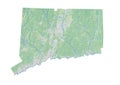 High resolution topographic map of Connecticut