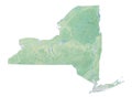 High resolution topographic map of New York