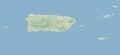 High resolution topographic map of Puerto Rico