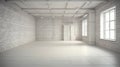 High resolution white brick room Royalty Free Stock Photo