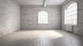 High resolution white brick room Royalty Free Stock Photo