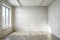 High resolution white brick room Royalty Free Stock Photo