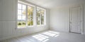 High resolution white room with window Royalty Free Stock Photo