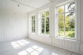 High resolution white room with window Royalty Free Stock Photo