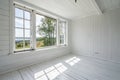 High resolution white room with window Royalty Free Stock Photo