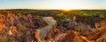 High resolution wide panorama of Marafa Depression Hell`s Kitch