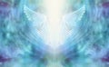 High Resonance Turquoise Blue Angel Wings Spiritual Background Royalty Free Stock Photo