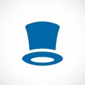 Retro top hat vector icon Royalty Free Stock Photo