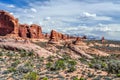 High Ridge of Red Sandstone in Arches National Park