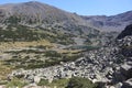 High in the Rila Mountains and a lake on the way to Musala Royalty Free Stock Photo