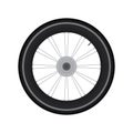 High Rim Wheel Road Bike with gear vector