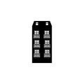 High-rise building with balconies icon. Element of travel icon for mobile concept and web apps. Thin line high-rise