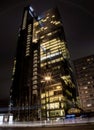 Center of Warsaw Night city. Business center. Royalty Free Stock Photo