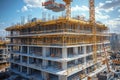 High-rise building construction site Royalty Free Stock Photo