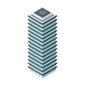 High-Rise Building in Isometric Projection Royalty Free Stock Photo