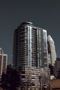 High-rise building near the Bank of America's financial center under sunlight in Charlotte