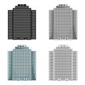 High-rise building, skyscraper,Realtor single icon in cartoon style vector symbol stock illustration web.