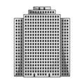 High-rise building, skyscraper,Realtor single icon in monochrome style vector symbol stock illustration web. Royalty Free Stock Photo