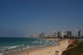 The high rise buildings and beautiful beaches of Tel Aviv Royalty Free Stock Photo