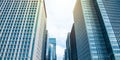 High-rise buildings and blue sky - Tokyo, Japan Royalty Free Stock Photo