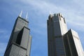 The high-rise buildings in Chicago