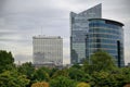 High-rise buildings on cloudy day in Brussels Royalty Free Stock Photo