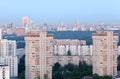 High-rise buildings at overcast day in Moscow Royalty Free Stock Photo