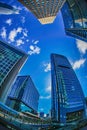 High -rise buildings in Shiodome, Tokyo Royalty Free Stock Photo